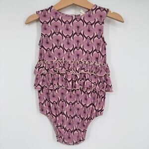Kate Quinn Baby Purple‎ Ruffle Bubble Romper 6-12 months